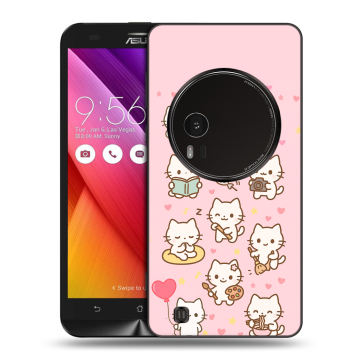 Силиконовый чехол на Asus Zenfone Zoom с принтом Hello Kitty Хелоу Кити