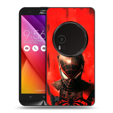 Силиконовый чехол на Asus Zenfone Zoom с принтом человек паук spiderman