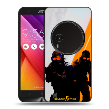 Силиконовый чехол на Asus Zenfone Zoom с принтом Контер страйк Counter strike