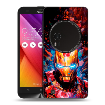 Силиконовый чехол на Asus Zenfone Zoom с принтом Железный человек Ironman