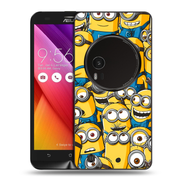 Силиконовый чехол на Asus Zenfone Zoom с принтом Миньоны