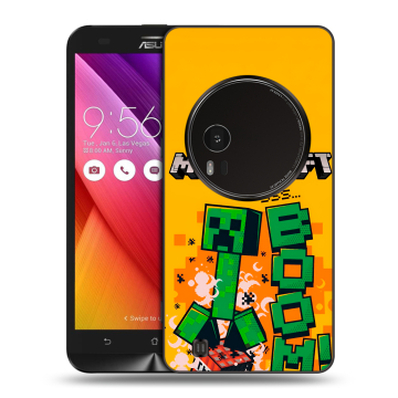 Силиконовый чехол на Asus Zenfone Zoom с принтом Майнкрафт Minecraft