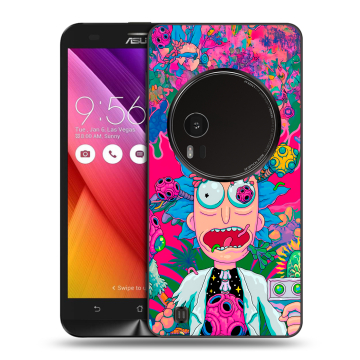 Силиконовый чехол на Asus Zenfone Zoom с принтом Рик и Морти Rick Morty