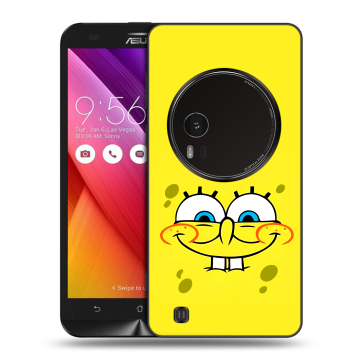Силиконовый чехол на Asus Zenfone Zoom с принтом спанчбоб спанч боб