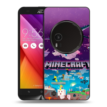 Силиконовый чехол на Asus Zenfone Zoom с принтом Майнкрафт Minecraft