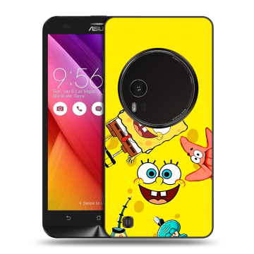 Силиконовый чехол на Asus Zenfone Zoom с принтом Спанч боб Спанчбоб
