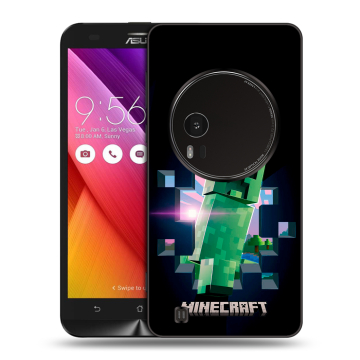 Силиконовый чехол на Asus Zenfone Zoom с принтом Майнкрафт Minecraft