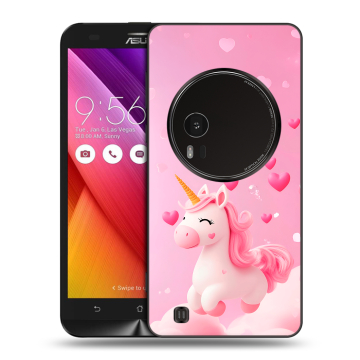 Силиконовый чехол на Asus Zenfone Zoom с принтом Единорог