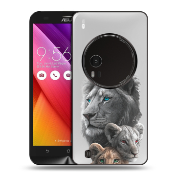 Силиконовый чехол на Asus Zenfone Zoom с принтом Львы Силиконовый чехол на Asus Zenfone Zoom с принтом Львы