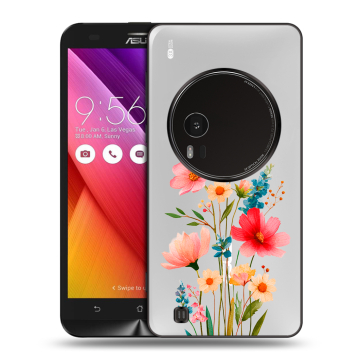 Силиконовый чехол на Asus Zenfone Zoom с принтом Цветы Силиконовый чехол на Asus Zenfone Zoom с принтом Цветы