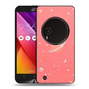 Силиконовый чехол на Asus Zenfone Zoom с принтом Розовый космос Силиконовый чехол на Asus Zenfone Zoom с принтом Розовый космос