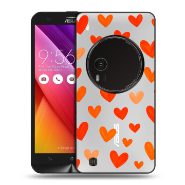 Силиконовый чехол на Asus Zenfone Zoom с принтом Сердечки Силиконовый чехол на Asus Zenfone Zoom с принтом Сердечки
