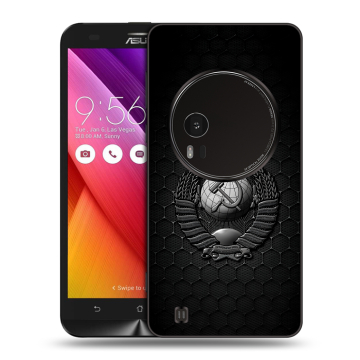 Силиконовый чехол на Asus Zenfone Zoom с принтом Герб Флаг СССР