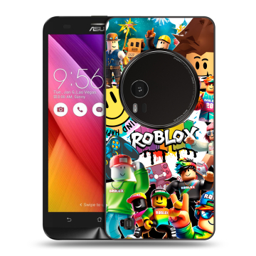 Силиконовый чехол на Asus Zenfone Zoom с принтом Roblox Роблокс