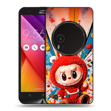 Силиконовый чехол на Asus Zenfone Zoom с принтом Labubu Лабубу