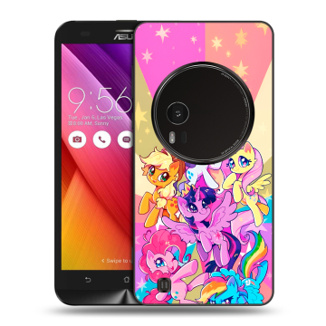 Силиконовый чехол на Asus Zenfone Zoom с принтом My little pony Дружба чудо