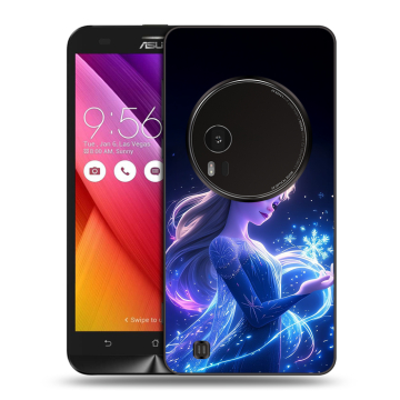 Силиконовый чехол на Asus Zenfone Zoom с принтом Холодное сердце Frozen