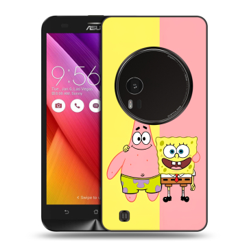 Силиконовый чехол на Asus Zenfone Zoom с принтом Спанч боб Спанчбоб