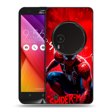 Силиконовый чехол на Asus Zenfone Zoom с принтом Spiderman Человек паук