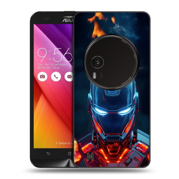 Силиконовый чехол на Asus Zenfone Zoom с принтом IronMan Железный человек