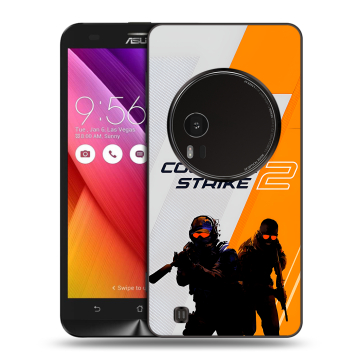Силиконовый чехол на Asus Zenfone Zoom с принтом Counter Strike