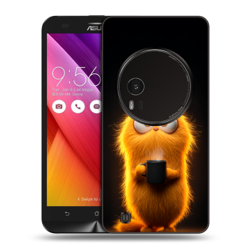 Силиконовый чехол на Asus Zenfone Zoom с принтом Смешной кот