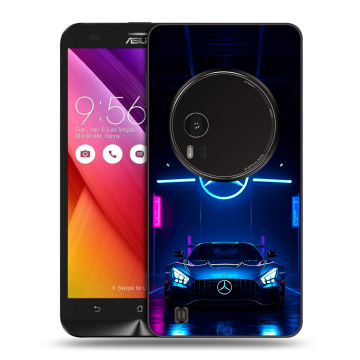 Силиконовый чехол на Asus Zenfone Zoom с принтом Mercedes Мерседес