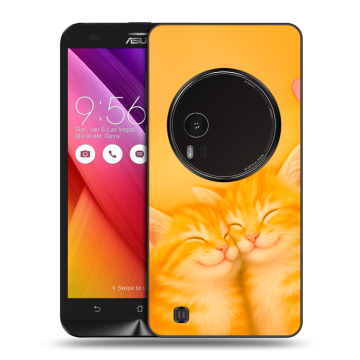 Силиконовый чехол на Asus Zenfone Zoom с принтом Милые котята