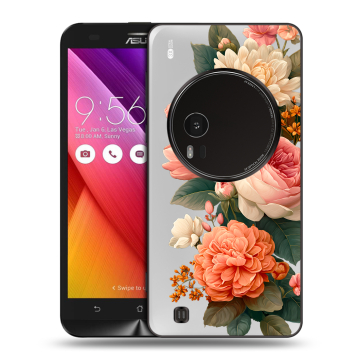 Силиконовый чехол на Asus Zenfone Zoom с принтом цветы Силиконовый чехол на Asus Zenfone Zoom с принтом цветы