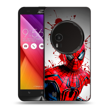 Силиконовый чехол на Asus Zenfone Zoom с принтом Spiderman Человек паук