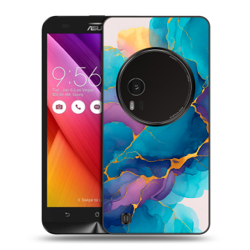 Силиконовый чехол на Asus Zenfone Zoom с принтом Мрамор блестки Силиконовый чехол на Asus Zenfone Zoom с принтом Мрамор блестки