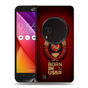 Силиконовый чехол на Asus Zenfone Zoom с принтом Флаг Герб СССР Силиконовый чехол на Asus Zenfone Zoom с принтом Флаг Герб СССР