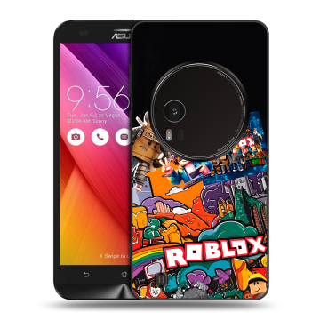 Силиконовый чехол на Asus Zenfone Zoom с принтом Roblox Роблокс