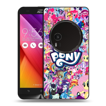 Силиконовый чехол на Asus Zenfone Zoom с принтом My little pony Дружба чудо