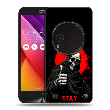 Силиконовый чехол на Asus Zenfone Zoom с принтом смешной скелет Силиконовый чехол на Asus Zenfone Zoom с принтом смешной скелет
