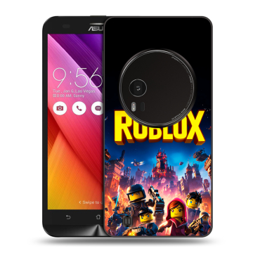 Силиконовый чехол на Asus Zenfone Zoom с принтом Roblox Роблокс