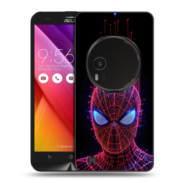 Силиконовый чехол на Asus Zenfone Zoom с принтом Spiderman Человек паук