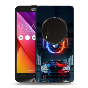Силиконовый чехол на Asus Zenfone Zoom с принтом BMW БМВ