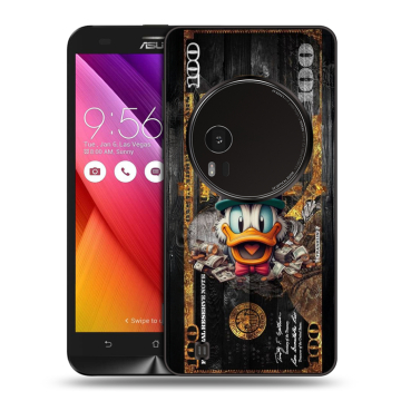 Силиконовый чехол на Asus Zenfone Zoom с принтом Дональд Дак Доллар