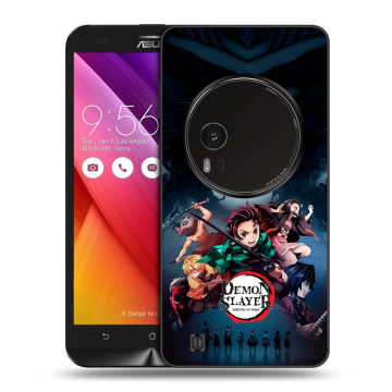 Силиконовый чехол на Asus Zenfone Zoom с принтом Demon Slayer Клинок рассекающий демонов