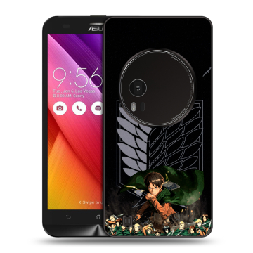 Силиконовый чехол на Asus Zenfone Zoom с принтом Атака титанов