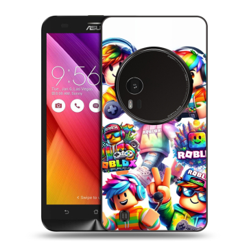 Силиконовый чехол на Asus Zenfone Zoom с принтом Roblox Роблокс