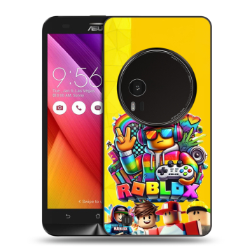 Силиконовый чехол на Asus Zenfone Zoom с принтом Roblox Роблокс