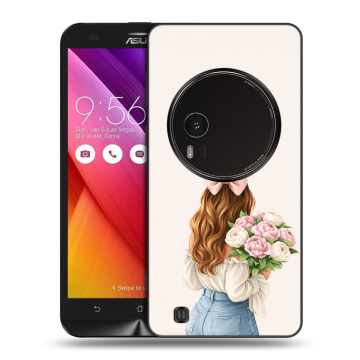 Силиконовый чехол на Asus Zenfone Zoom с принтом женский