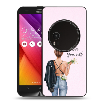 Силиконовый чехол на Asus Zenfone Zoom с принтом женский