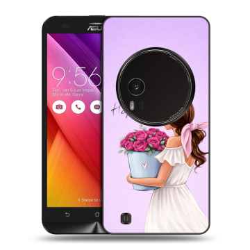 Силиконовый чехол на Asus Zenfone Zoom с принтом женский