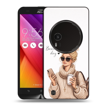 Силиконовый чехол на Asus Zenfone Zoom с принтом женский