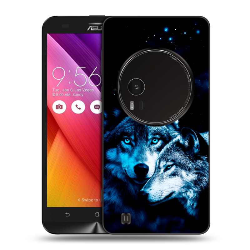 Силиконовый чехол на Asus Zenfone Zoom с принтом Волки Силиконовый чехол на Asus Zenfone Zoom с принтом Волки