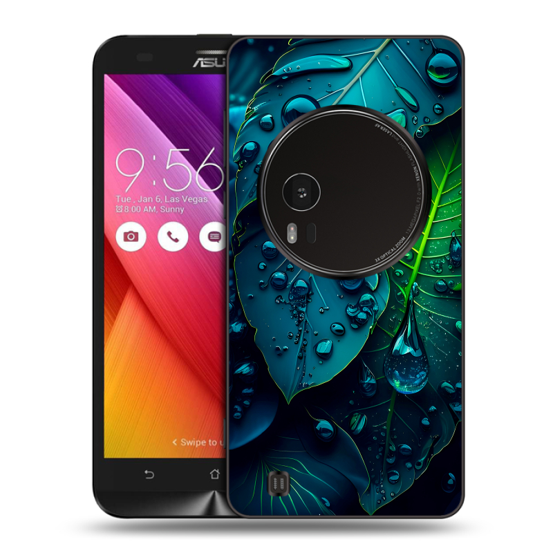 Силиконовый чехол на Asus Zenfone Zoom с принтом Листья Силиконовый чехол на Asus Zenfone Zoom с принтом Листья