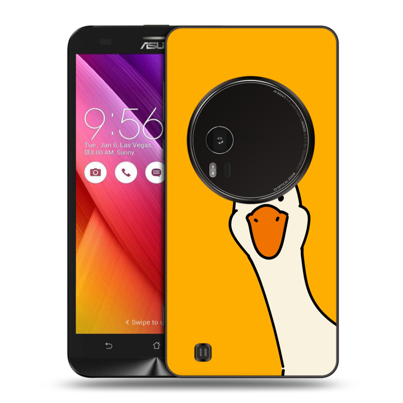 Силиконовый чехол на Asus Zenfone Zoom с принтом Утка Силиконовый чехол на Asus Zenfone Zoom с принтом Утка